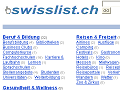 Bei Swisslist.ch dem gratis Webkatalog mit Suchmaschine
